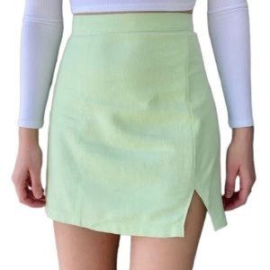 Abercrombie & Fitch Sage Green Asymmetrical Skirt